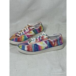 TreTorn Women's Multi Color Canvas Sneaker Shoes Tie Dye Size 9